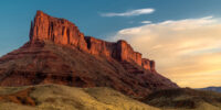 Last light on Parriot Mesa Last light on Parriot Mesa